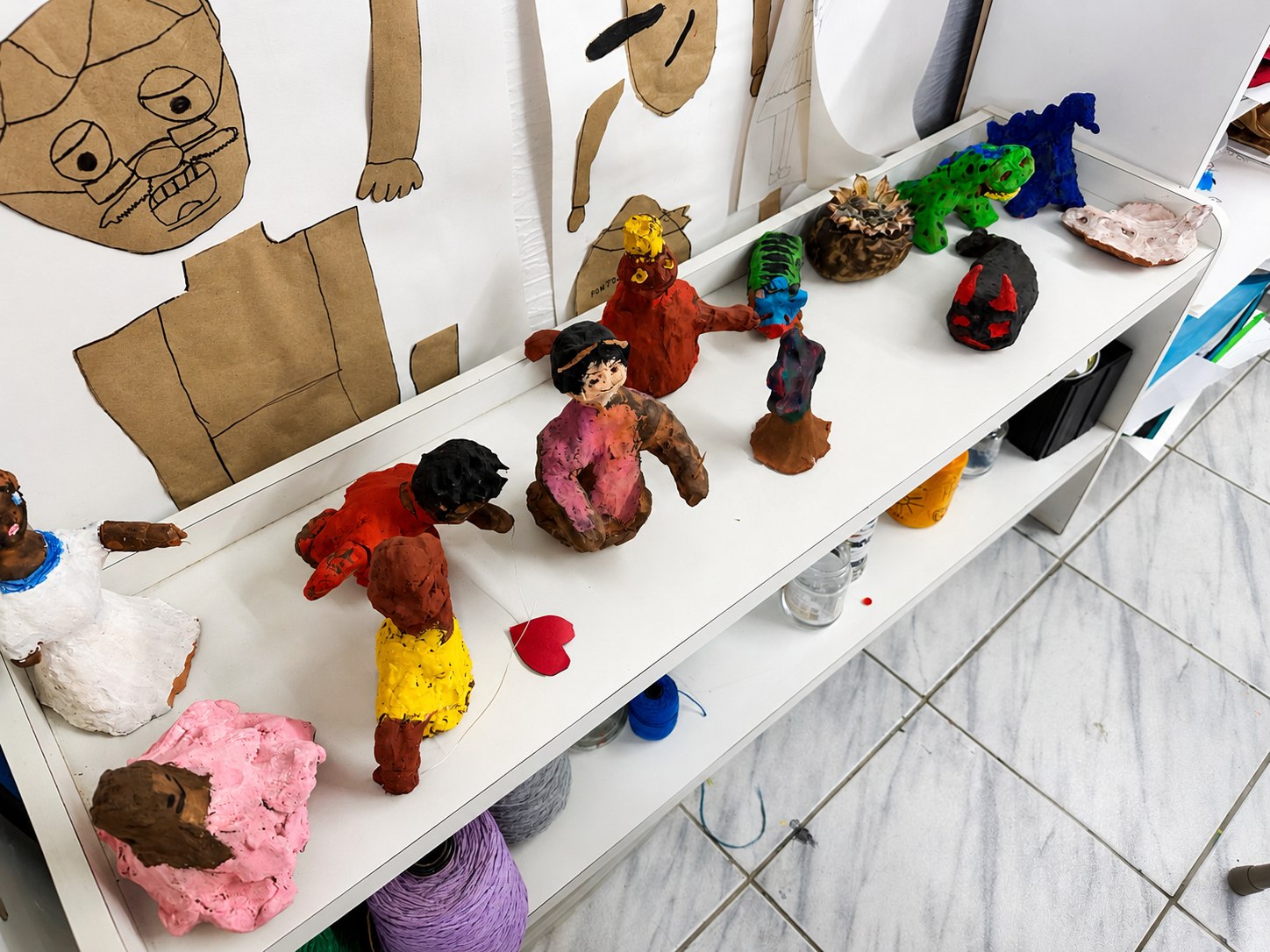 Esculturas produzidas pelos alunos